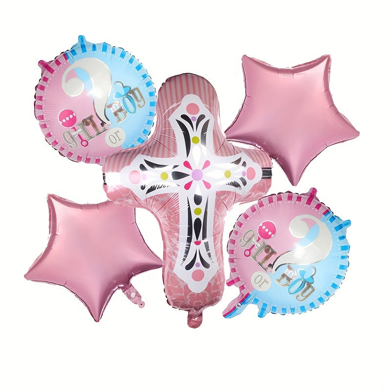 5pcs Baby Shower Balloons Gender Reveal Party Decoration