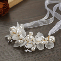 Girls Flower Headdress Hair Accessories Bracelet - Gift For Kids