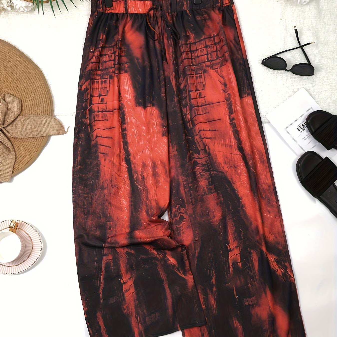  Tie Dye High Rise Wide Leg Pants
