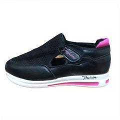 Women's Platform Mesh Sneakers Casual Breathable Hook & Loop Non Slip Flats