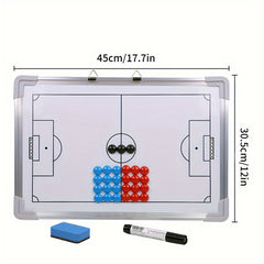 Football Tactical Board Aluminum Frame Magnetic Wall Mounted