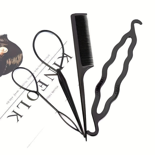 4pcs Hair Accessories Braiding Tools Bun Maker Twist Hair Clips