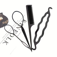 4pcs Hair Accessories Braiding Tools Bun Maker Twist Hair Clips