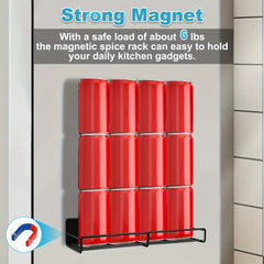 Magnetic Spice Rack Organizer for Fridge and Microwave