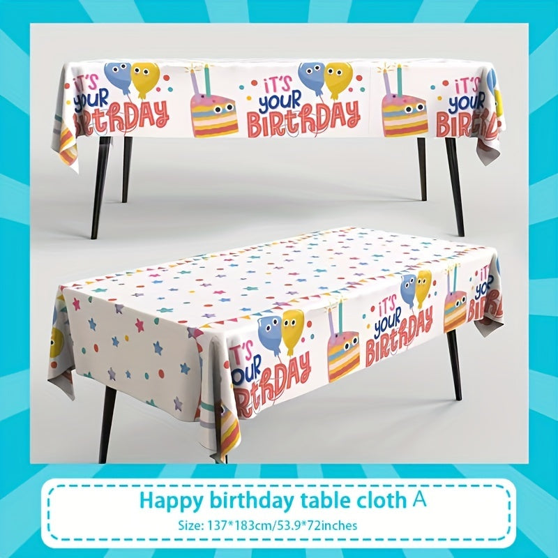 Birthday Tablecloth Waterproof Disposable Cartoon Tablecloth