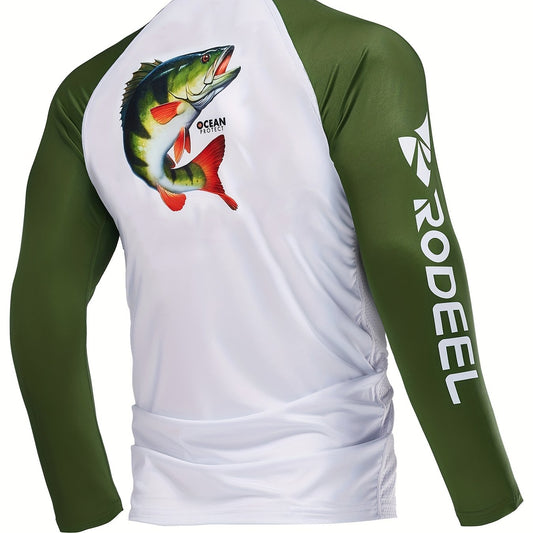 Men's UPF 50 Sun Protection Raglan Shirt for Fishing & Hiking