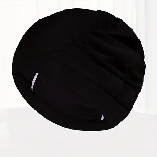 Pleated Swim Caps for Men Women Large Head Long Short Hair Bathing Cap