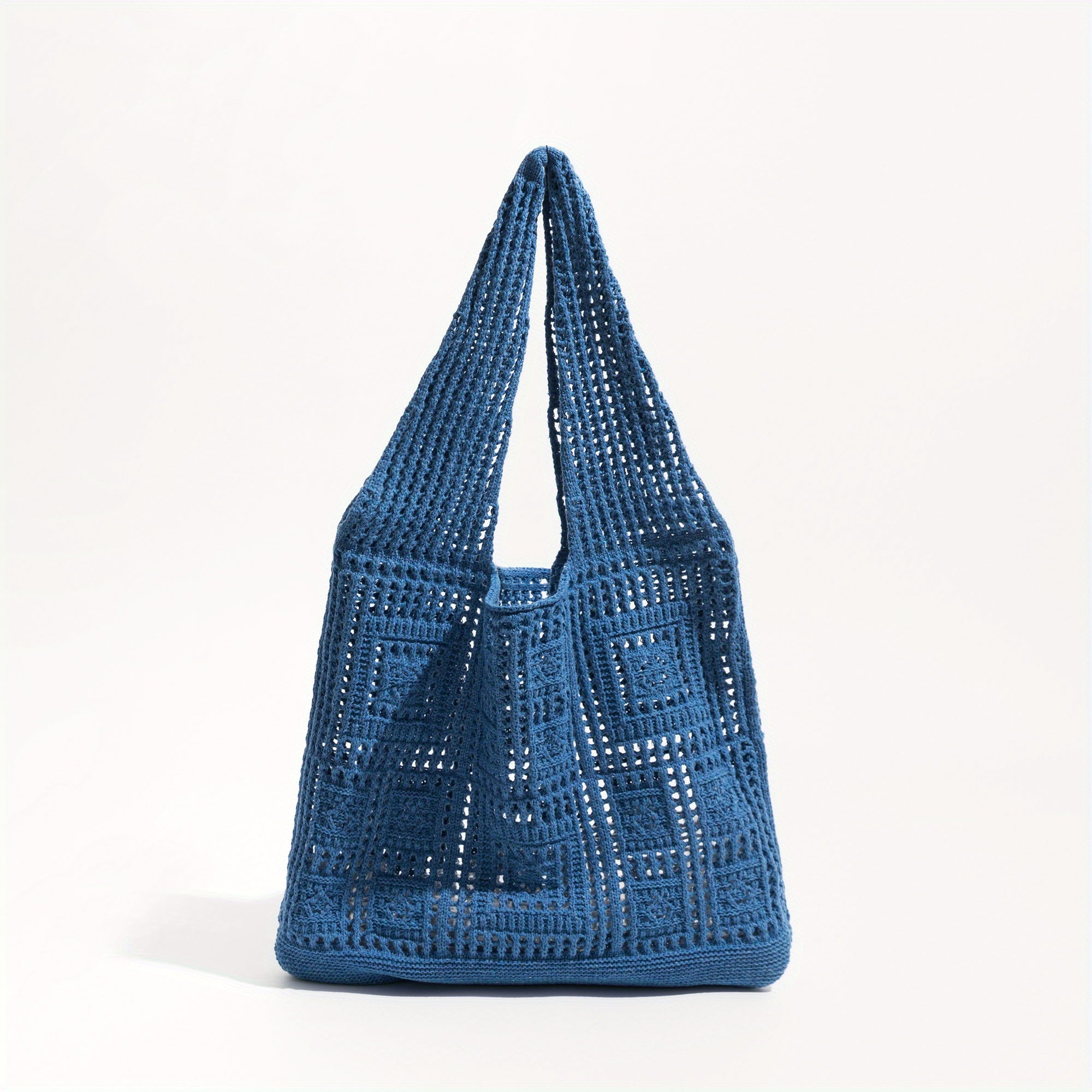 Crochet Tote Bag Shoulder Beach Shopping Reusable Large