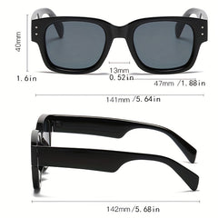 Y2K Square Sunglasses Rivet Decor UV400