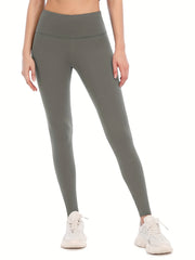High Elastic Sports Pants Butt Lifting Running Yoga Leggings With Pocket