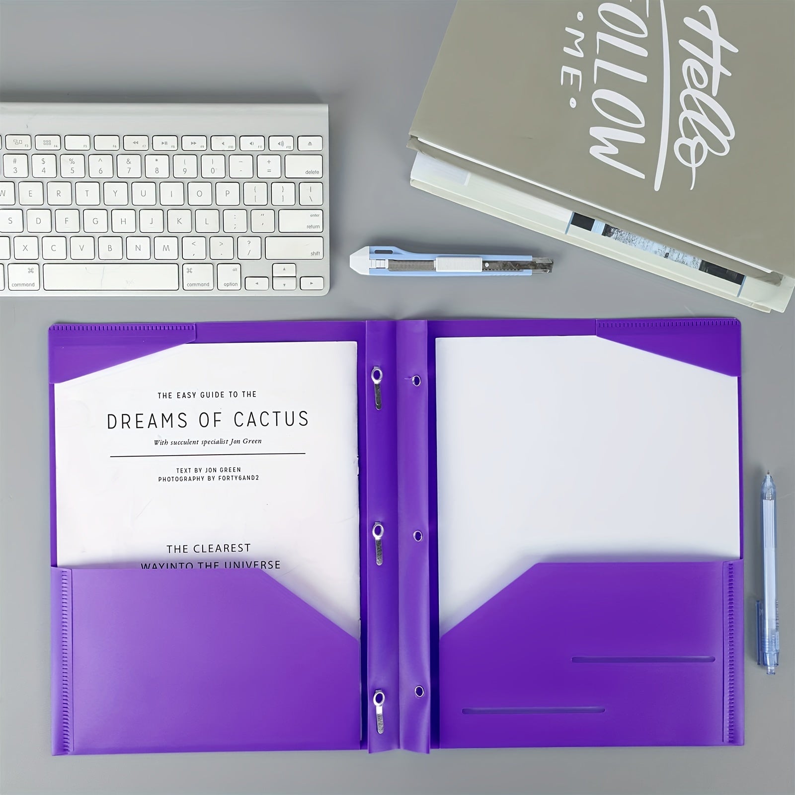 16pcs Double Pocket Letter Size Folders - 8 Colors