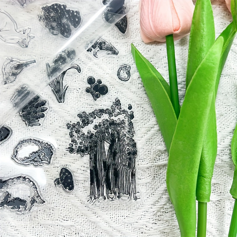 Animal Plant Clear Stamp Silicone Stamp DIY Card Making Supply
