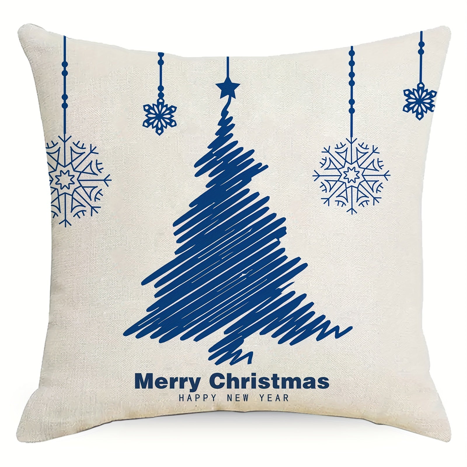 Christmas Snowflake Elk Cushion Cover for Home Decoration