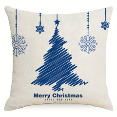 Christmas Snowflake Elk Cushion Cover for Home Decoration
