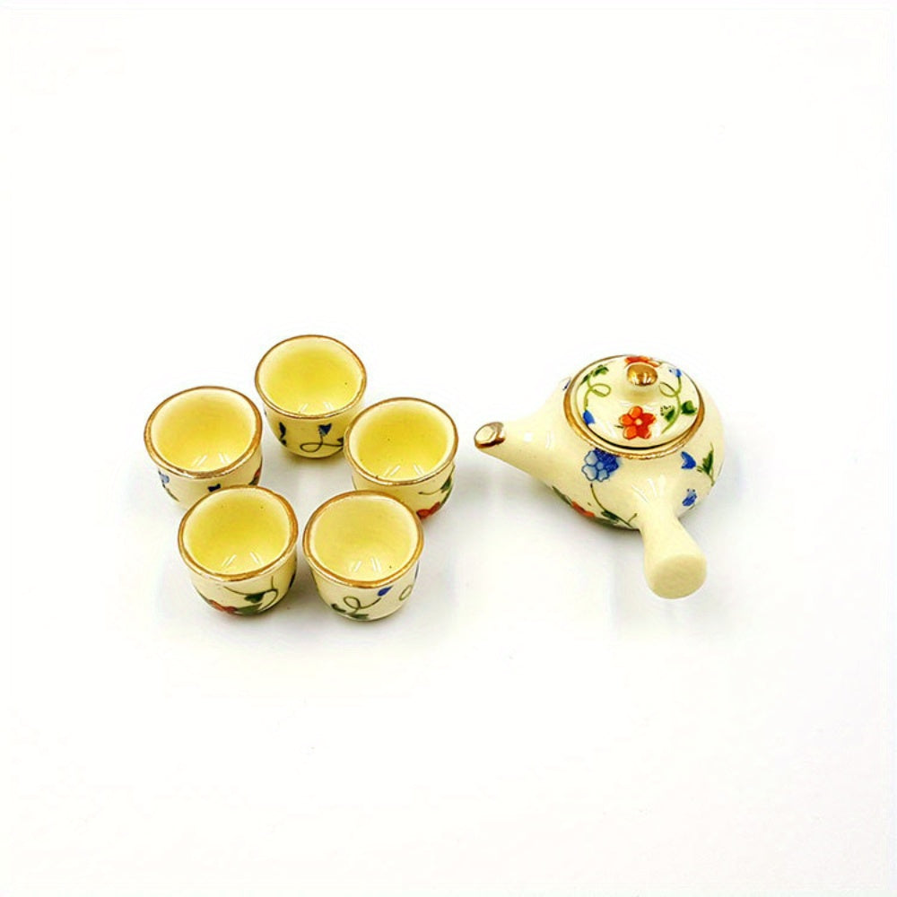 1:12 Dollhouse Christmas Ceramics Cups Pot Set Dollhouse Accessory