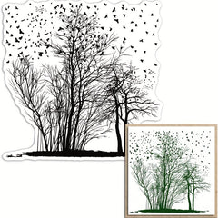 Trees and Birds Clear Stamps for Crafting