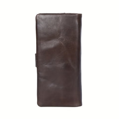 Vintage Style Leather Wallet Bi Fold with Coin Pocket Magnetic Closure