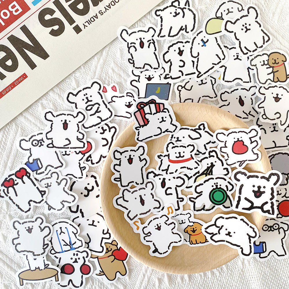 100pcs Puppy Dog Stickers Laptop Skateboard Phone Cute Animal Decals