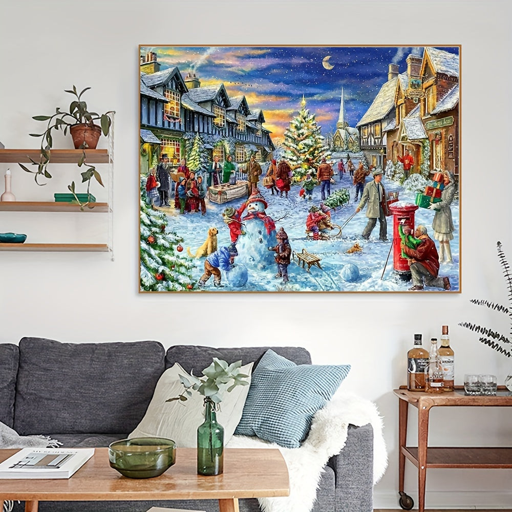 Christmas Snow View Cross Stitch Kit for Wall Decoration