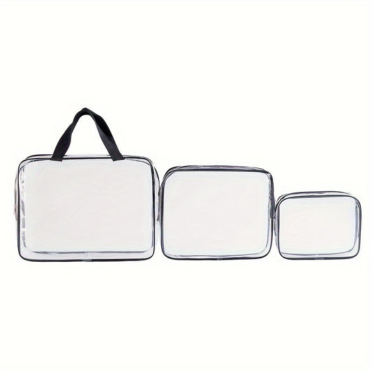 Transparent Makeup Bag Zipper Cosmetic Organizer Waterproof Travel Wash Bag