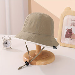 Kids Double-Sided Sunshade Bucket Hat for Outdoor Travel