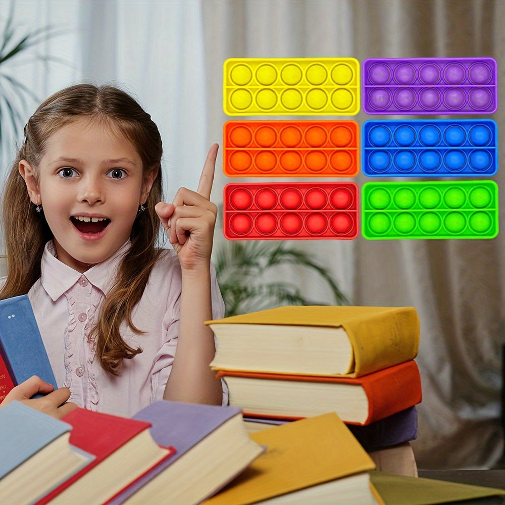 6 Pack Silicone Ten Frames Popper Math Learning Fidget Sensory Toys