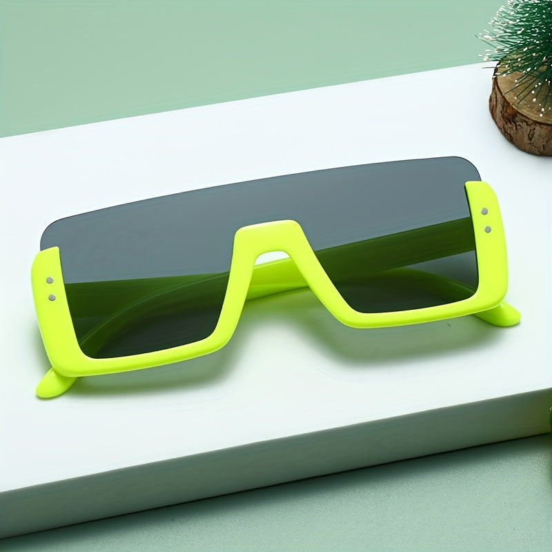 Half Frame Square Sunglasses Sun Protection Accessory for Summer Holiday