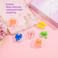 Silicone Swimming Earplugs 3-Layer Waterproof Noise Reducing Device