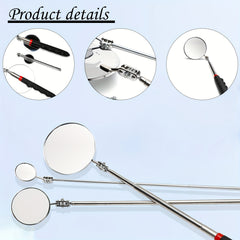 3pcs Telescoping Inspection Mirror Set Automotive Beauty Precision Work