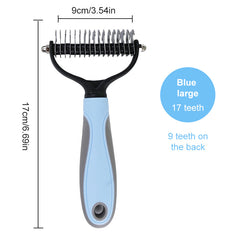 Pet Grooming Brush For Dogs And Cats - Shedding Tool And Hair Removal Comb
