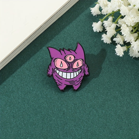 Funny Three Eyed Monster Enamel Pin For Men