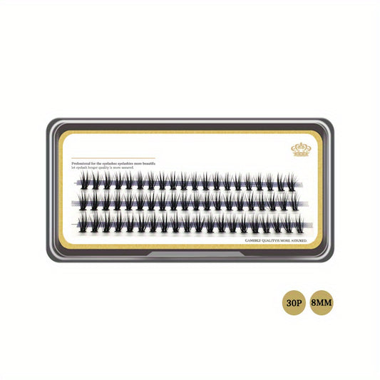 Soft Cluster False Eyelashes 30D Faux Mink Lashes 8 15mm