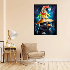 Halloween Cat Canvas Painting 30X40cm Wall Art Bedroom Decoration