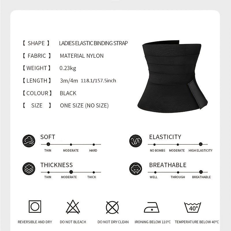 Women's Elastic Waistband Yoga Sauna Belt Fitness Corset Waist Trimmer Sweatband