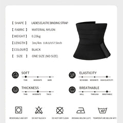 Women's Elastic Waistband Yoga Sauna Belt Fitness Corset Waist Trimmer Sweatband