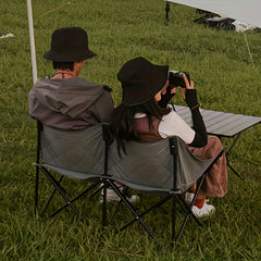 Portable Outdoor Double Folding Chair for Camping Beach