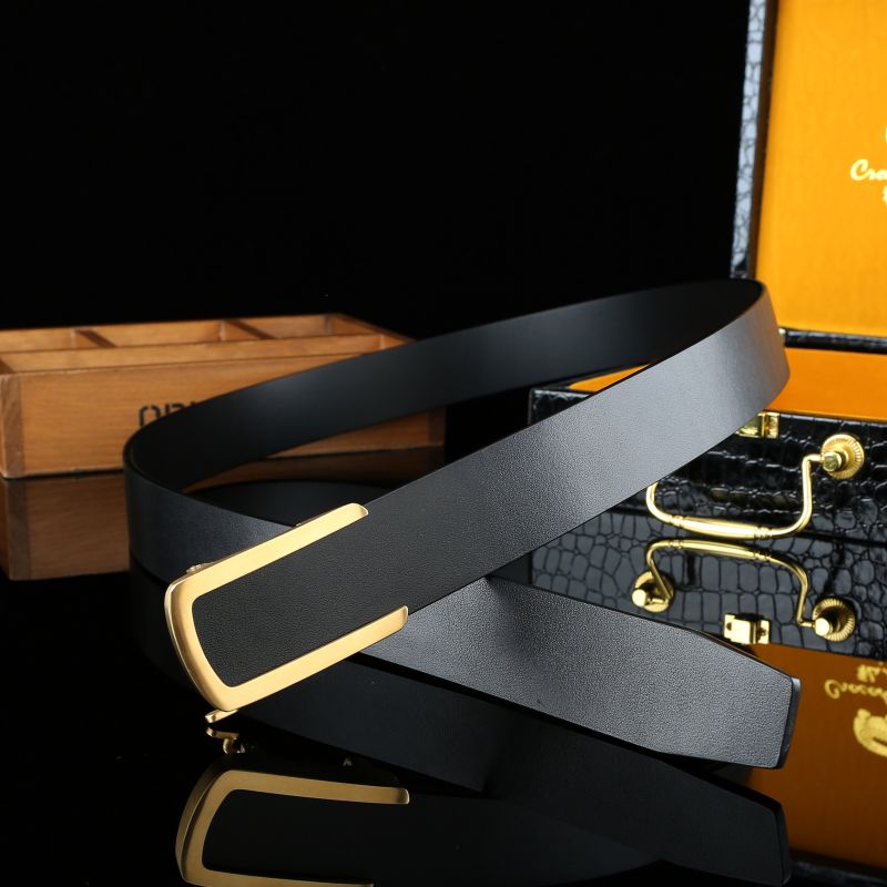 Men's Durable Cowhide Belt with Stainless Steel Buckle