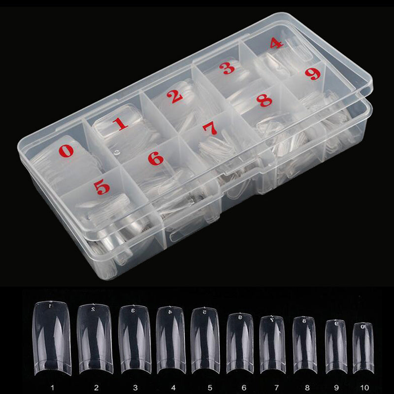 French Nail Tips 500 Pcs Half Cover False Nails