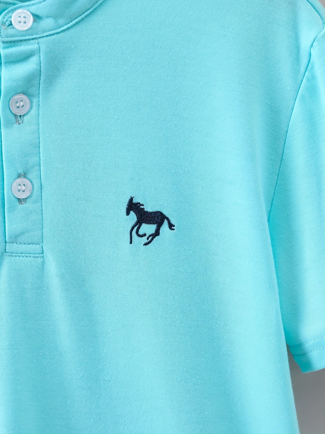 Horse Graphic Print Boys Top Short Sleeve Shirt Boys Clothes Summer