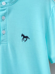 Horse Graphic Print Boys Top Short Sleeve Shirt Boys Clothes Summer
