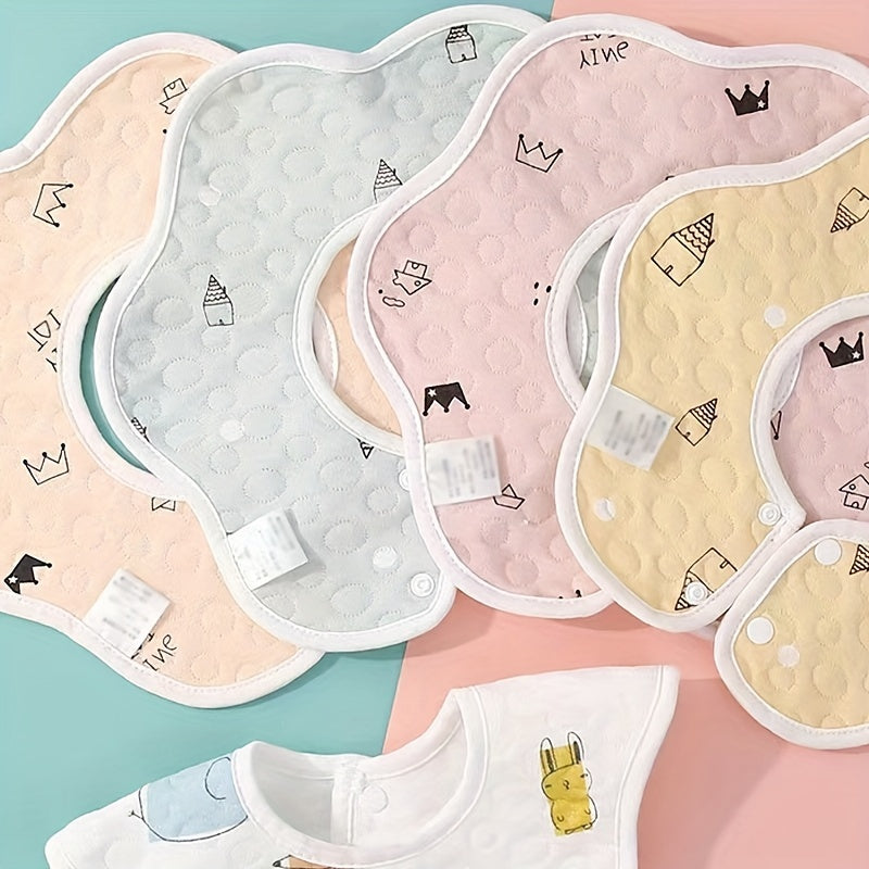 1pc Cotton Drool Bibs Cotton Gauze Saliva Towel For Drooling Teething Feeding