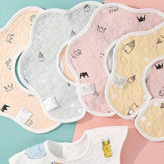 1pc Cotton Drool Bibs Cotton Gauze Saliva Towel For Drooling Teething Feeding