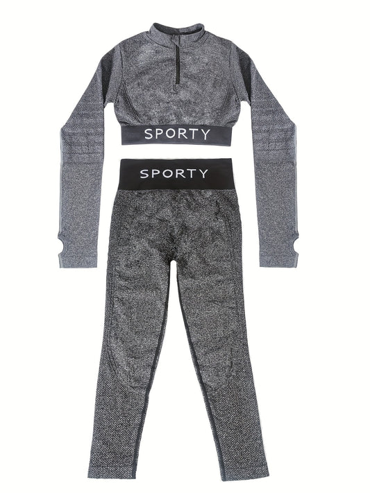 Quick Drying Yoga Set Long Sleeve Sports Suit Women's Activewear