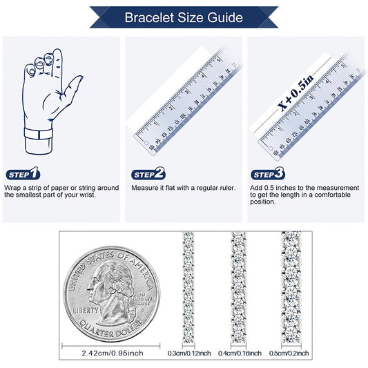 Moissanite Tennis Bracelet 925 Sterling Silver for Women Hip Hop Personality