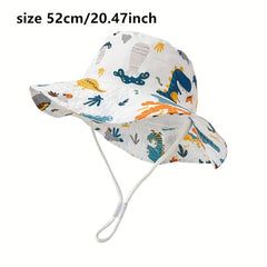 Kids Animal Print Sun Hat Breathable Fisherman Hat 2-5 Years