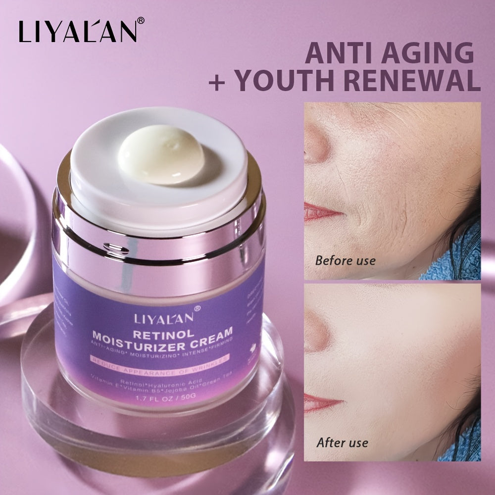 Retinol Face Cream with Hyaluronic Acid - Anti-Aging Wrinkle Reduction