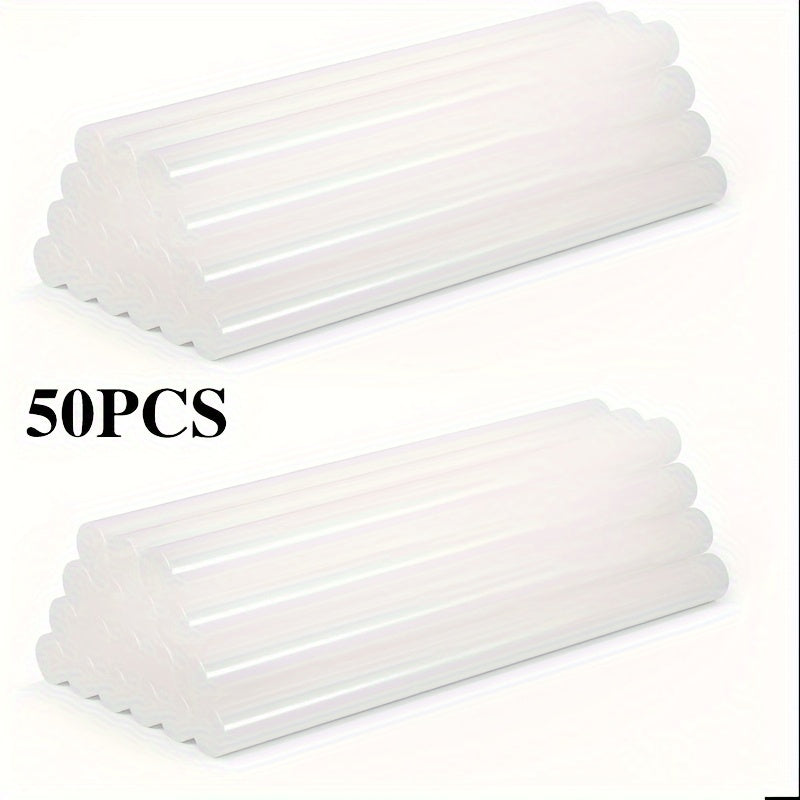 50pcs Hot Glue Gun Stick Transparent Hot Melt Adhesive DIY Jewelry Glue Strip