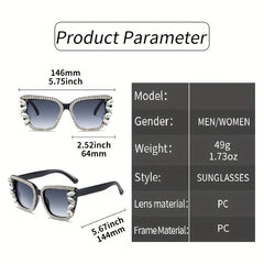 Glitter Rhinestone Cat Eye Sunglasses UV400 Sun Shades