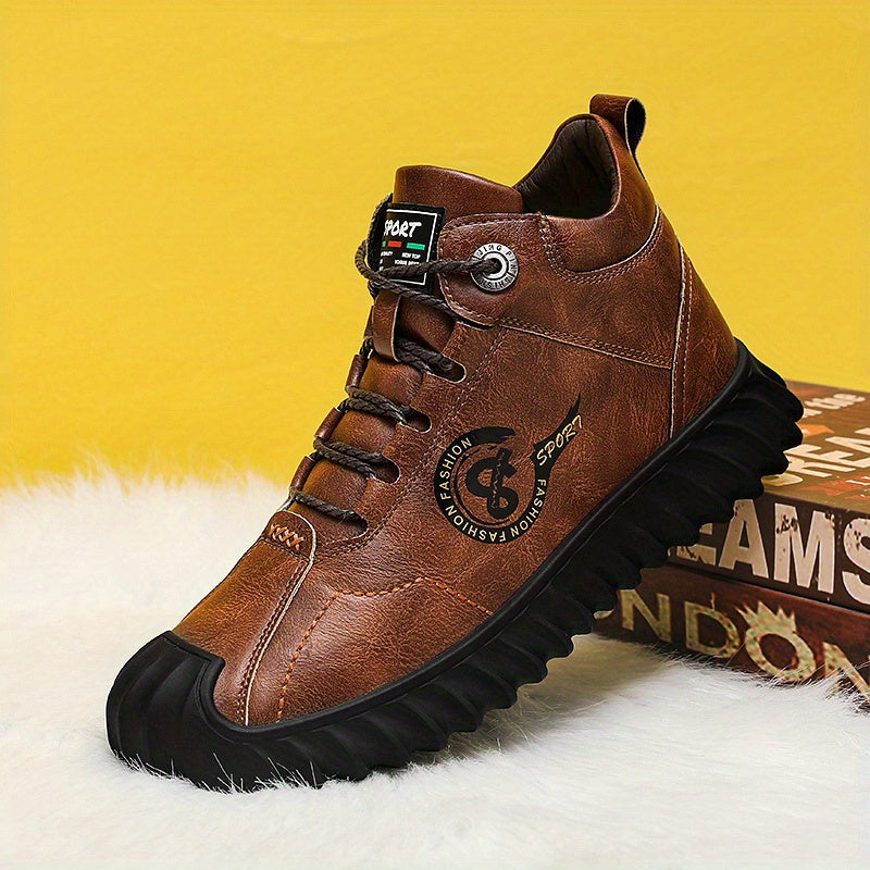 Men's Vintage Lace Up High Top Boots