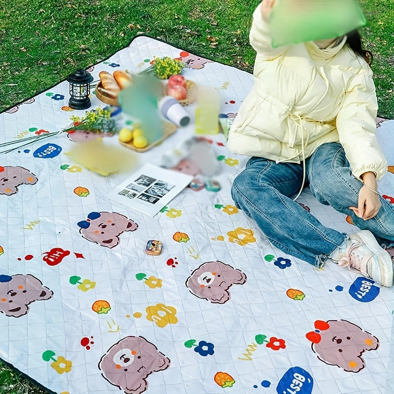 Cartoon Portable Picnic Mat Waterproof Beach Blanket